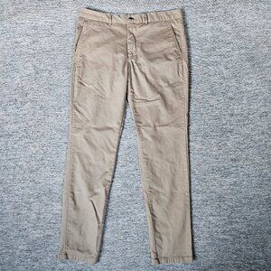 Perk Pants Mens 34x32 Khaki Slim Fit Stretch Chino Flat Front Cotton Modern